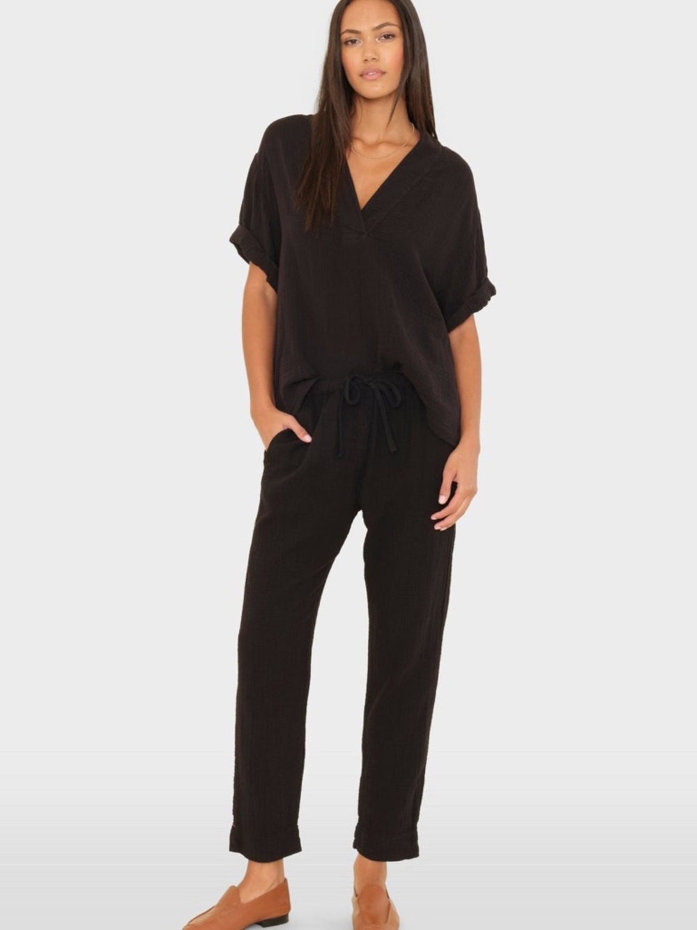 Xirena Jordyn Cotton Gauze Pants in Black Size XS